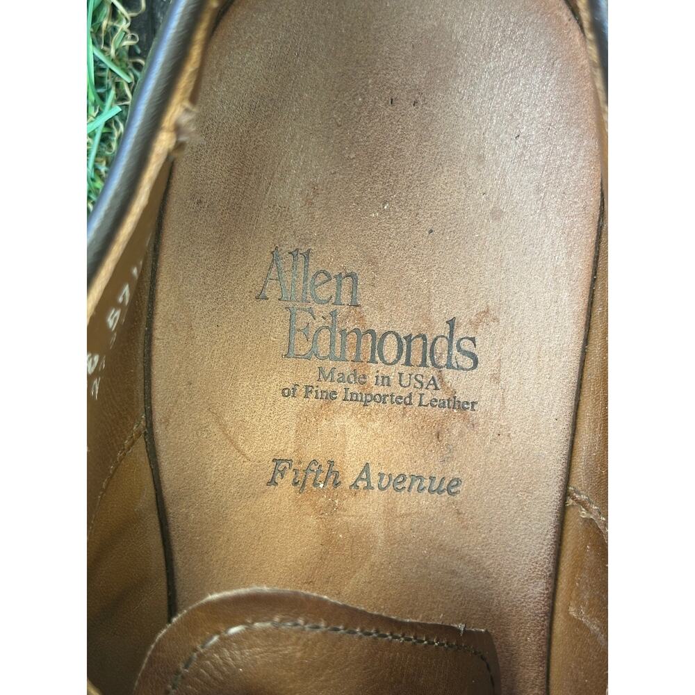 Allen Edmonds Fifth Avenue Oxford Dress Shoes Men's 9.5 Brown Leather Cap Toe - Picture 14 of 15